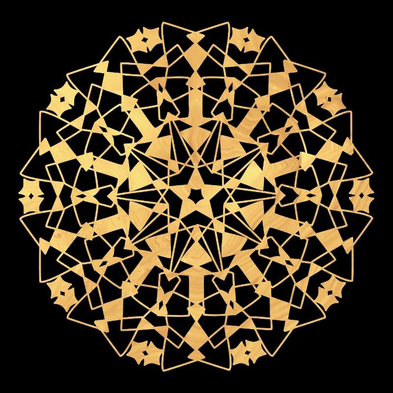 Mandala geometrisch - gold