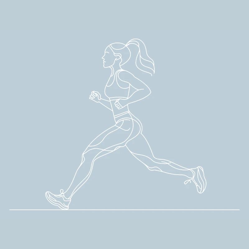 Runner Line Art
