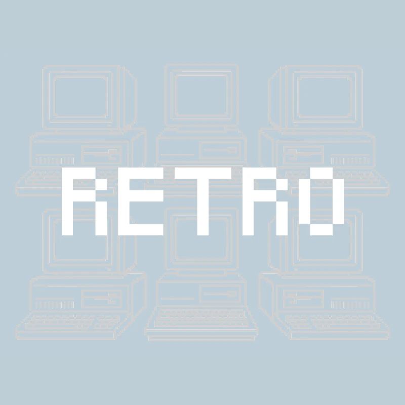 Retro Computer Grid Techno