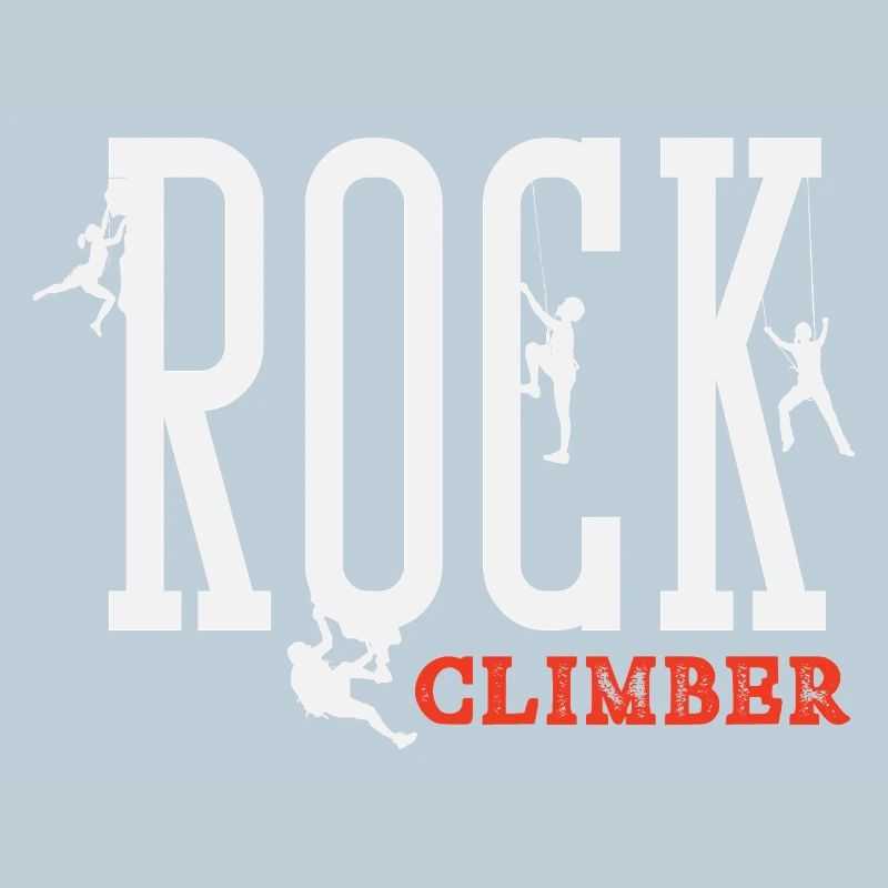 Rock Climber Schriftzug Kletterer Design