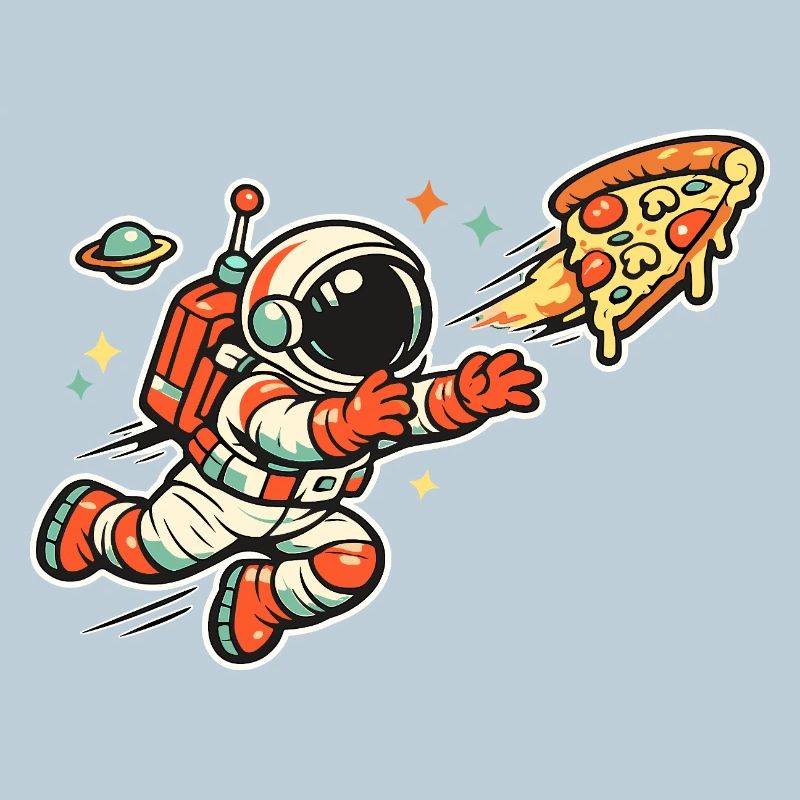 Astronaut on a pizza hunt