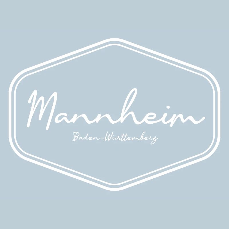 Conception de badge d’écriture manuscrite de Mannheim
