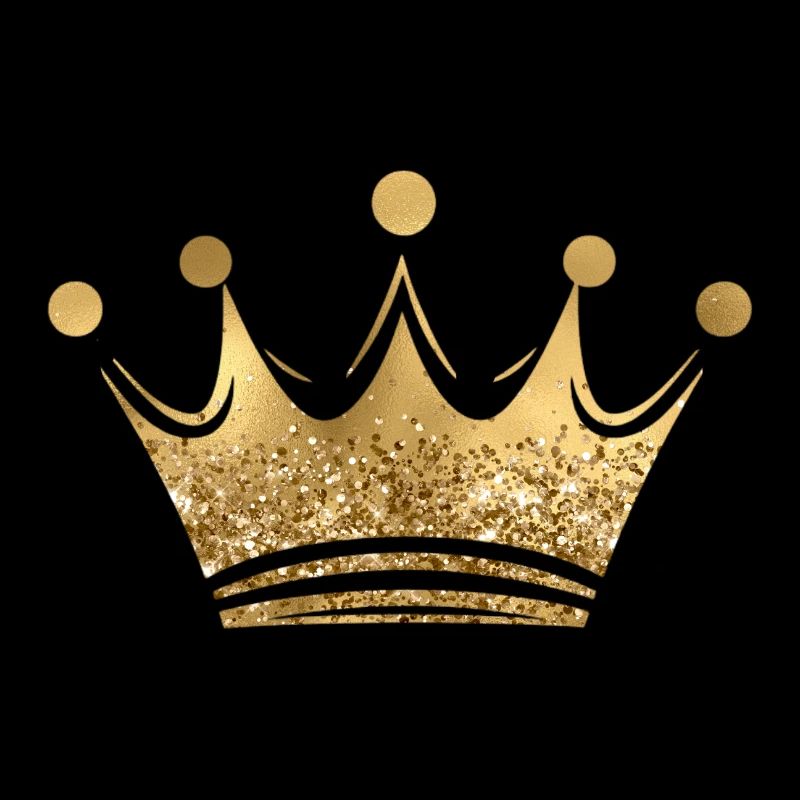Queen/King Crown Gold Glitter Personalizable
