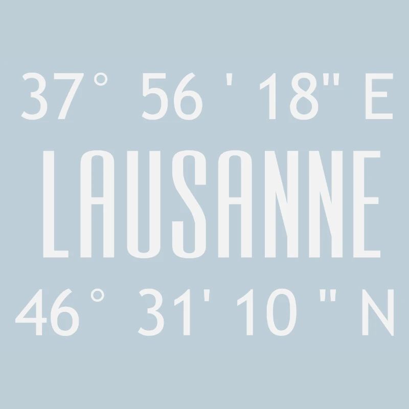 Coordonnées Lausanne typographique