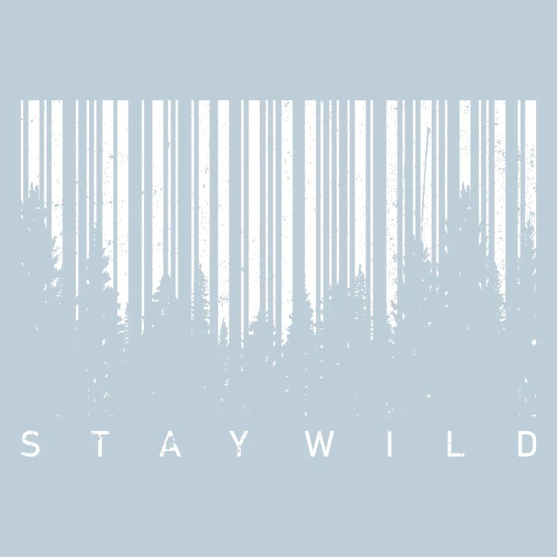 Forest Barcode Silhouette