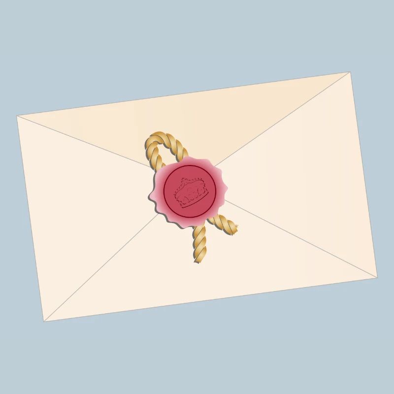 Enveloppe fermée avec sceau