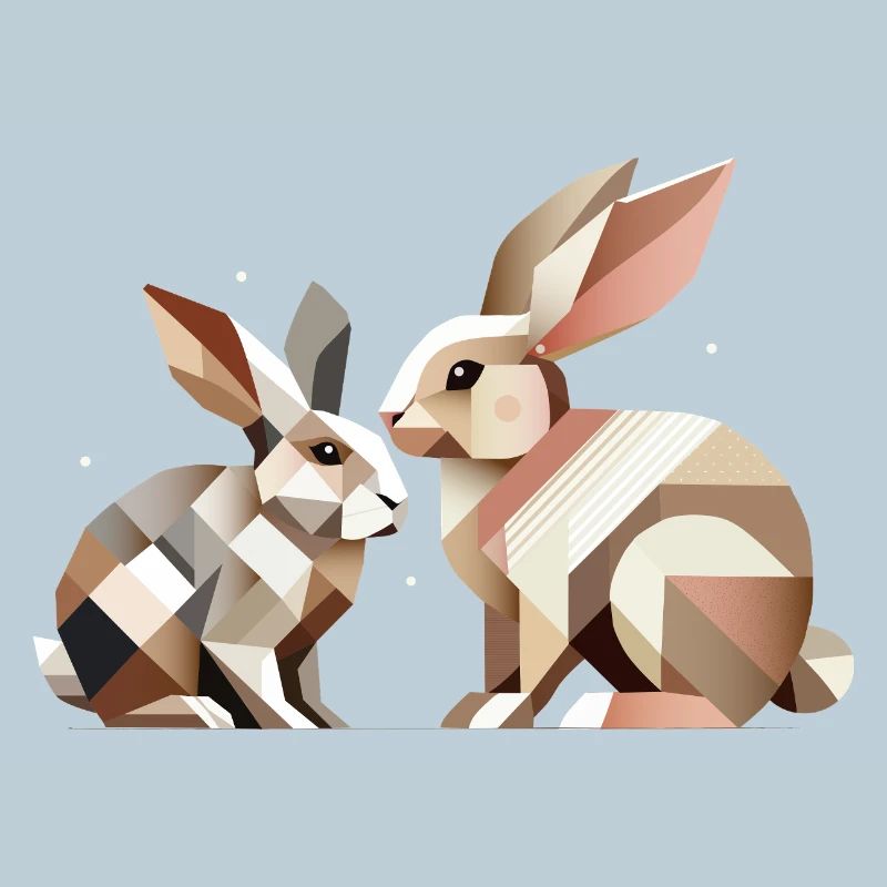 Two rabbits in geometric representation