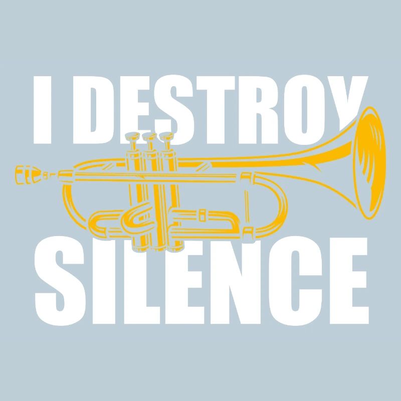 I destroy silence trumpet player