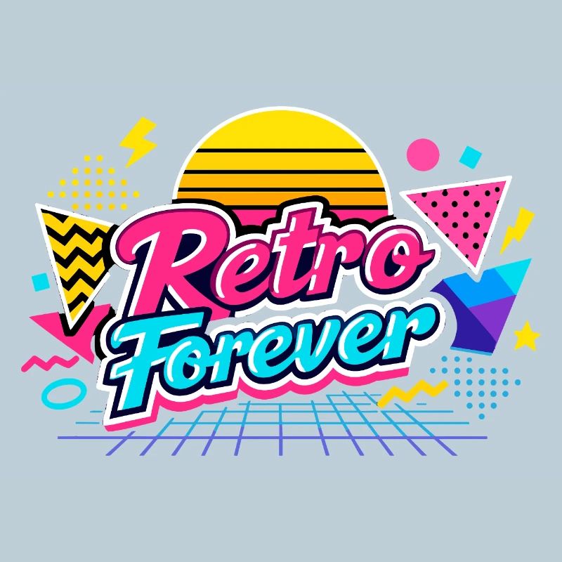 Retro Forever Neon 80er Vibe