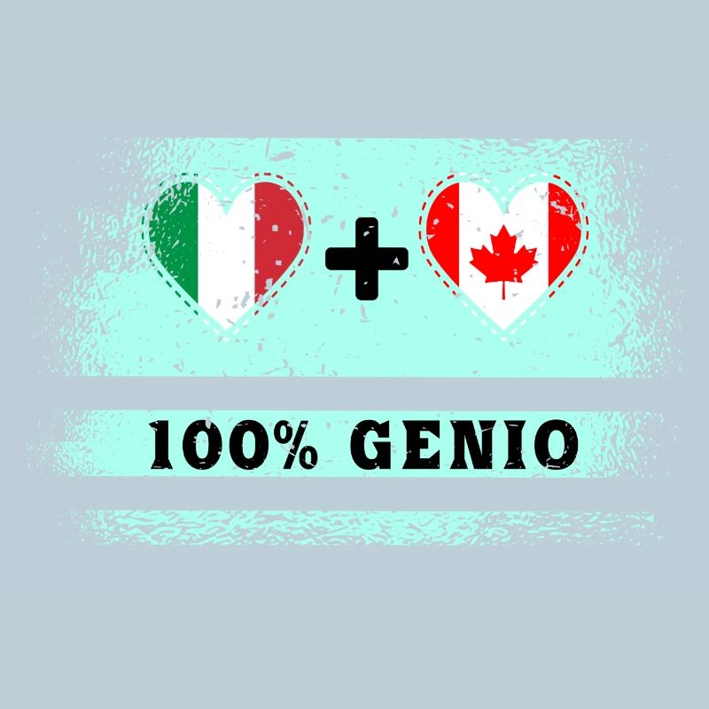 Italie et Canada 100% drapeau de génie