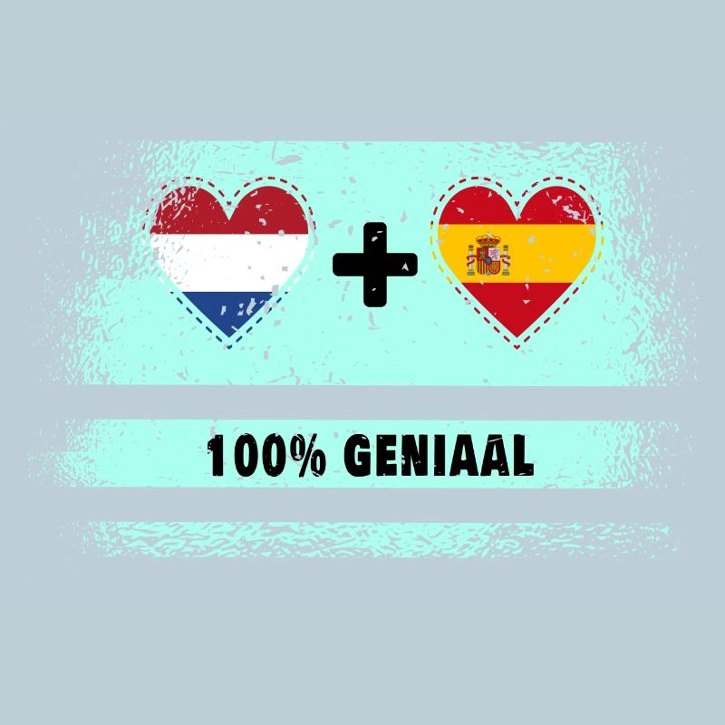 Espagne et Pays-Bas 100% Genius flag