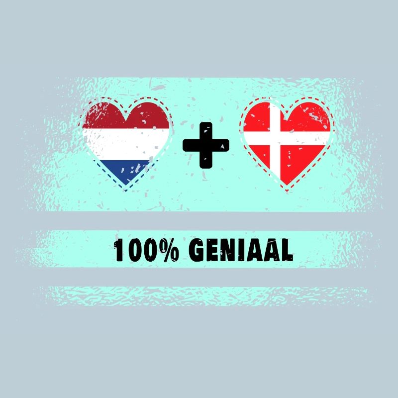 Danemark et Pays-Bas 100% Genius flag