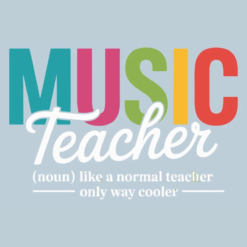 Vibrant Music Teacher Illustration