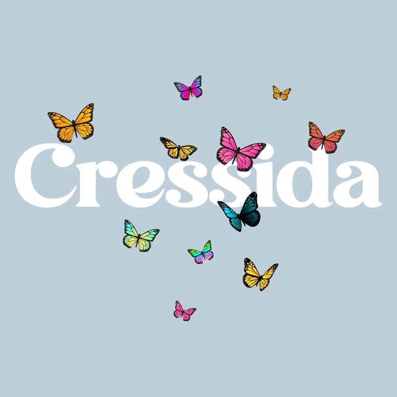 Schöner Mädchenname mit Schmetterlingen CRESSIDA