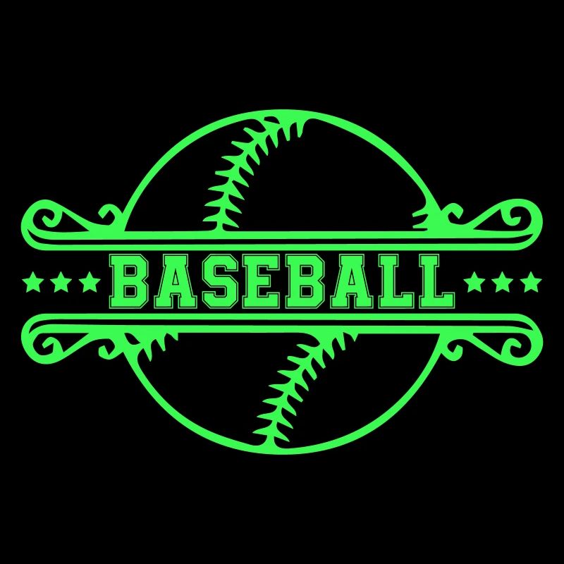 Neon Baseball Emblem Retro