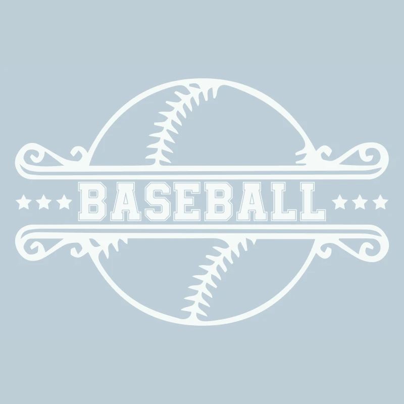 Baseball Ornament Frame Emblem