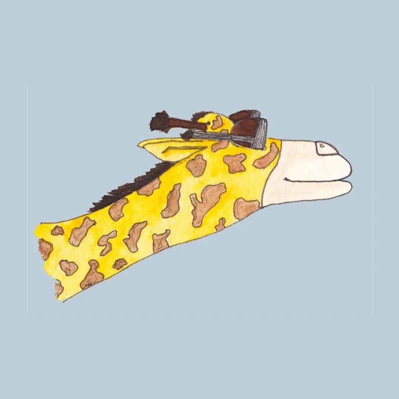 Girafe au vent