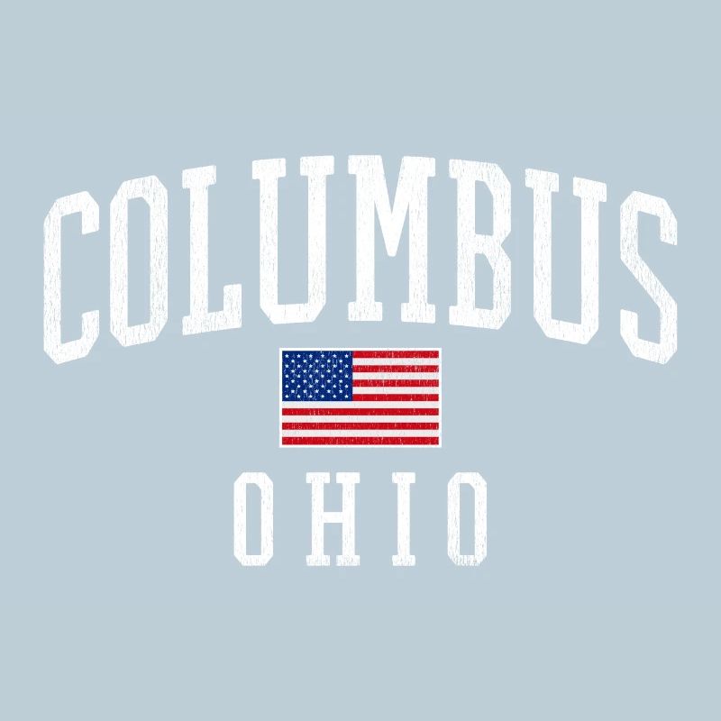 Columbus Ohio Emblem mit US-Flagge