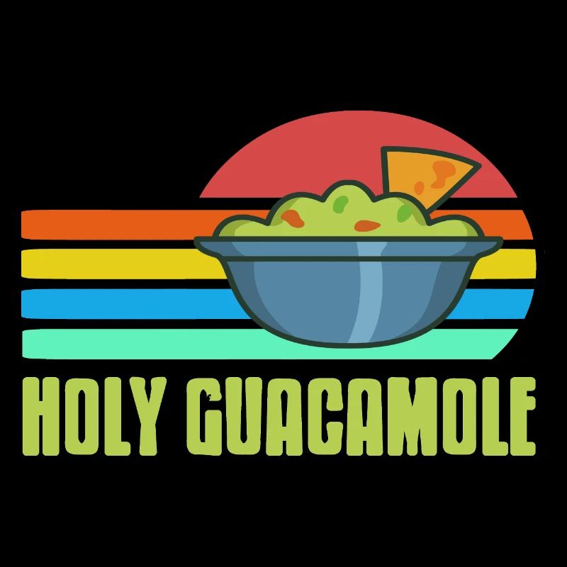 Holy Guacamole Retro Funny Avocado Dip Pun