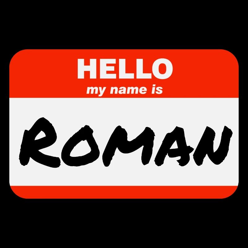 Bonjour, mon nom est romain Étiquette Étiquette