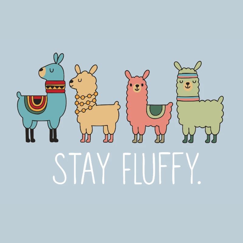 Illustration d’alpaga Stay Fluffy