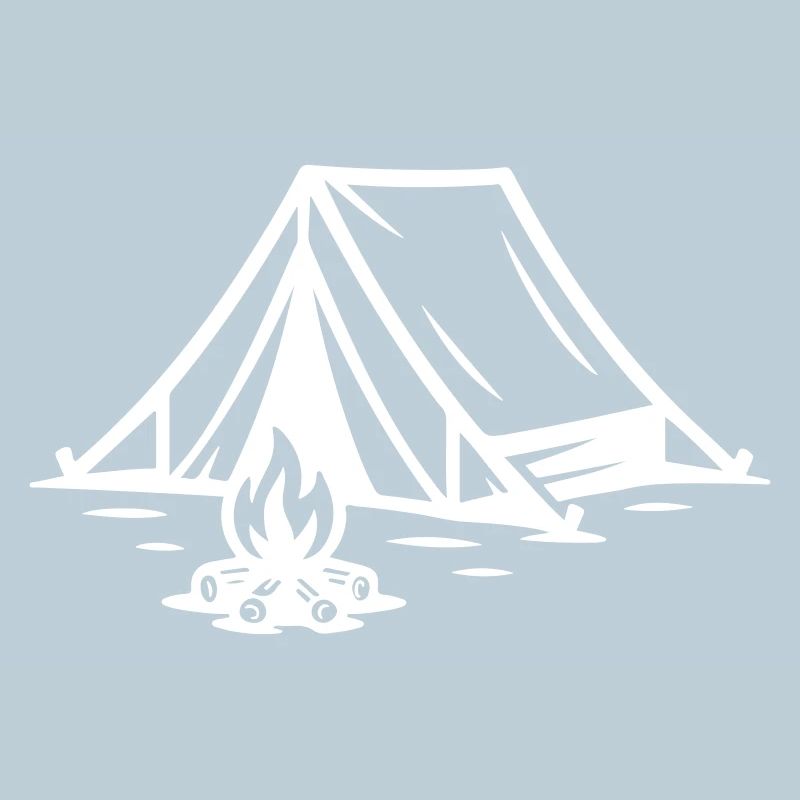 Feu de camp sous tente