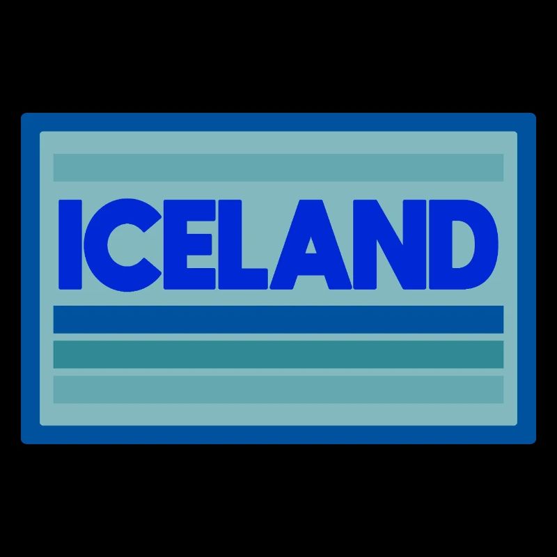 Iceland Blue Stripes Graphic