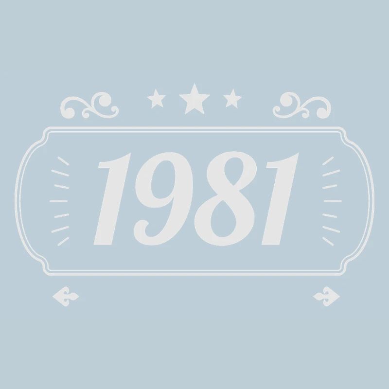 Vintage 1981 Rétro Anniversaire 1981 