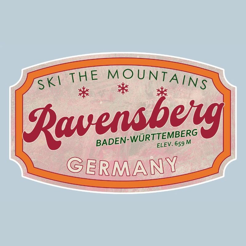 Badge vintage de ski alpin Ravensberg