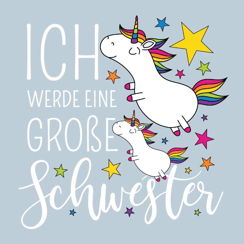 Große Schwester Einhorn Einhörner Geschwister