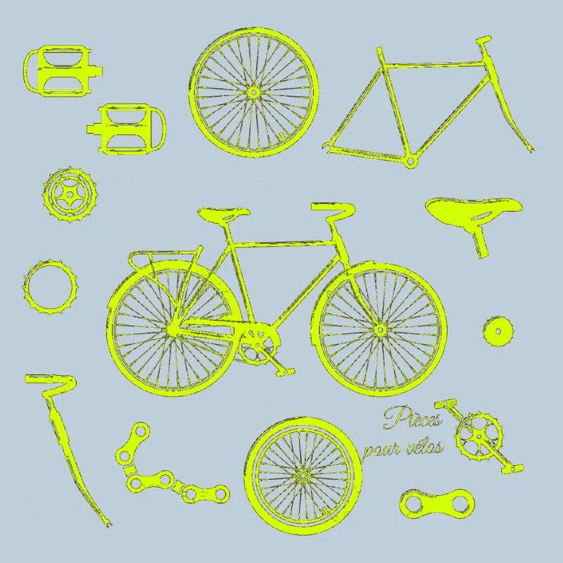 Fahrradteile Illustration