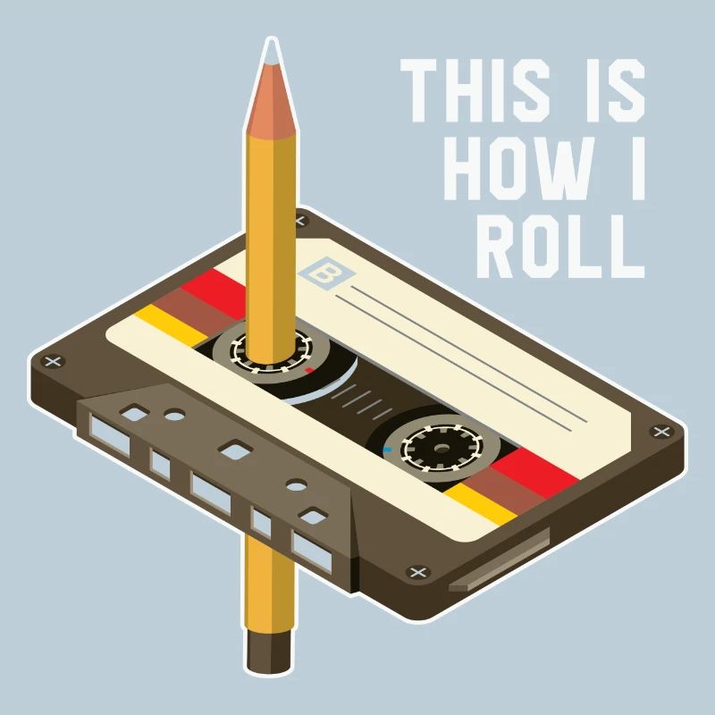 Mixtape Musik Tape Kassette 80er 90er Retro Stift