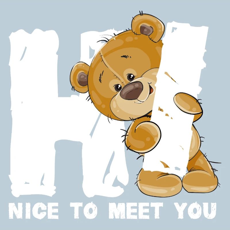 Ours en peluche mignon salutation dicton anglais