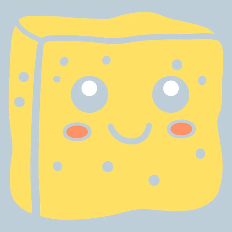 Spongeface Adorable Illustration éponge