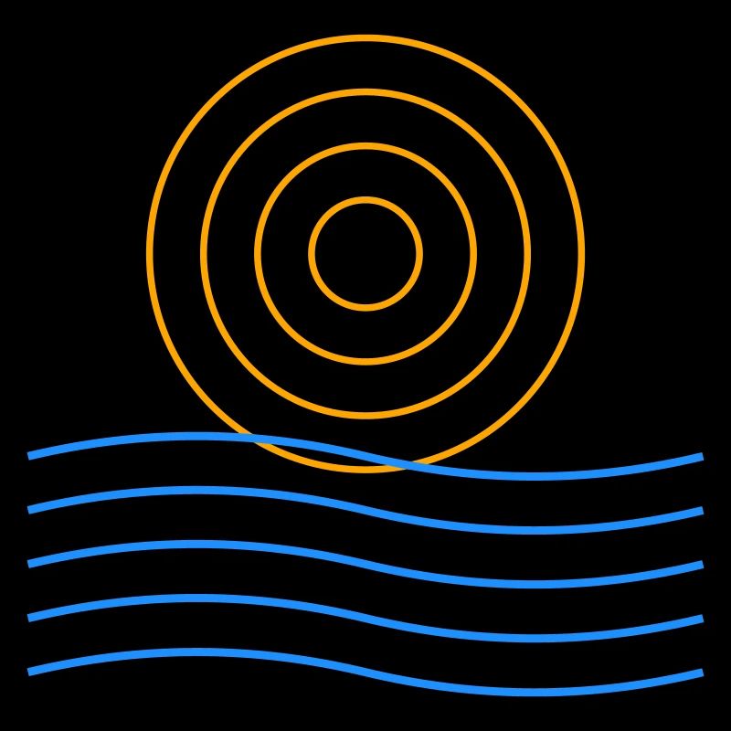 Abstract Sun and Sea Motif