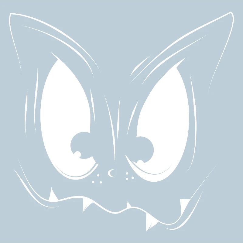 Visage de monstre mignon – grands yeux et attrape