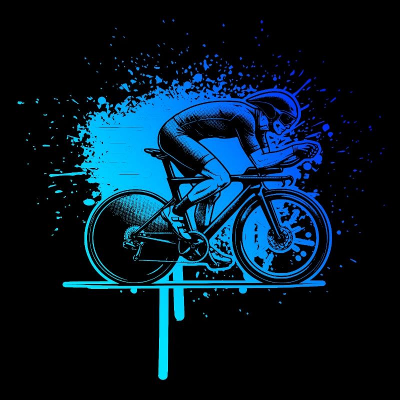 Lustiges Rennrad Motiv