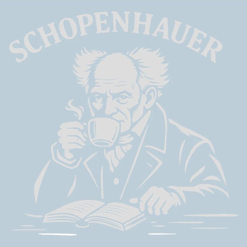 Arthur Schopenhauer trinkt Kaffee