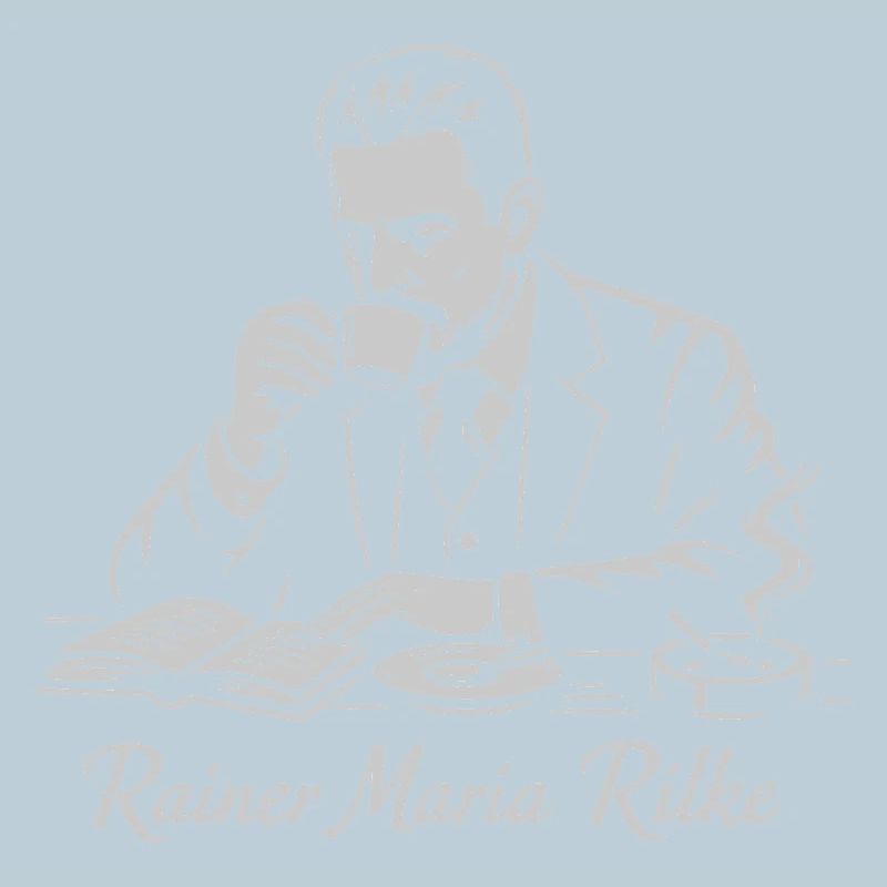 Rilke Cafe Poet Portrait