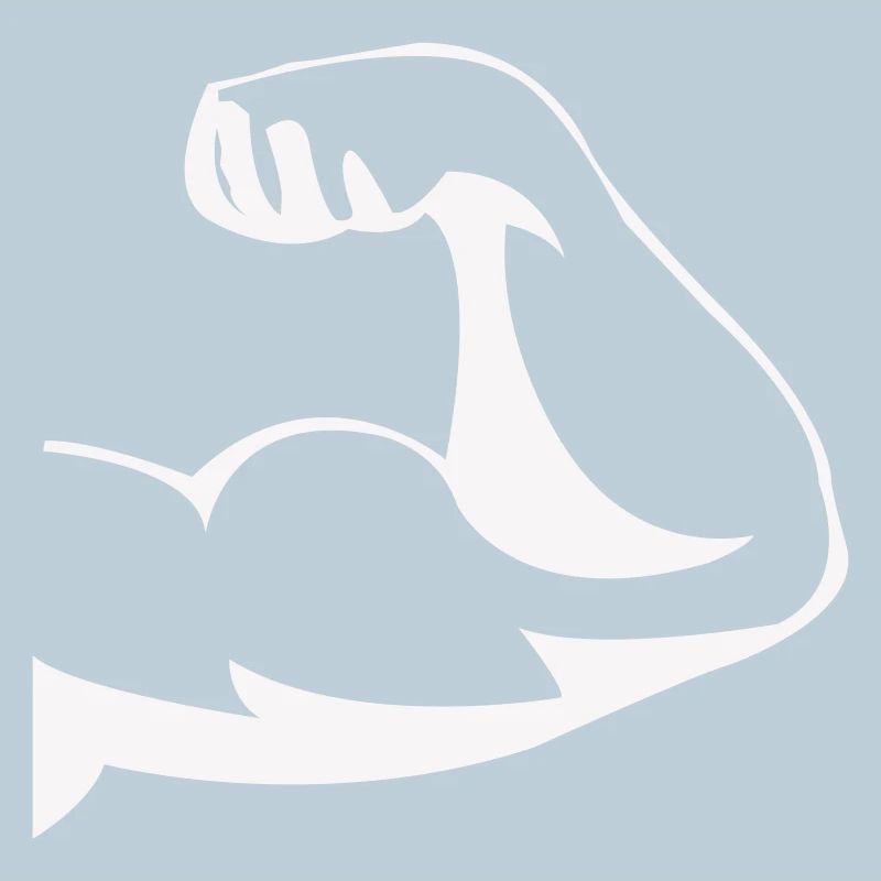 Silhouette puissante des biceps