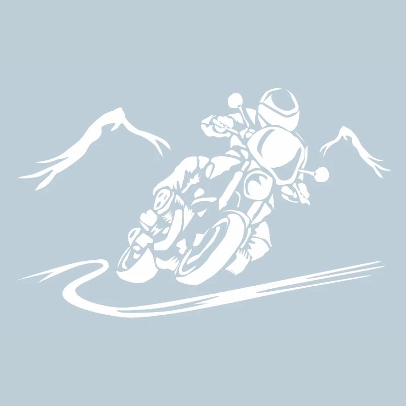 Silhouette de moto à grande vitesse