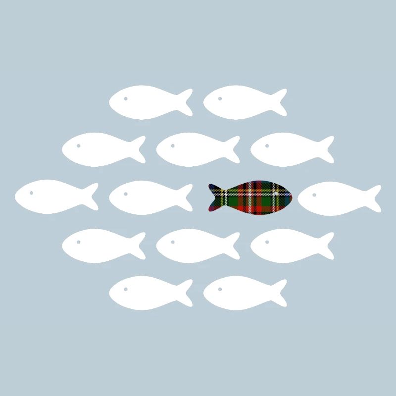 Unique Plaid Fish