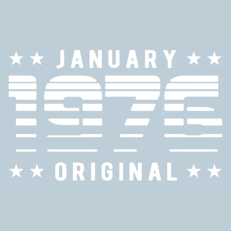 Janvier 1976 Rétrodesign original | Anniversaire