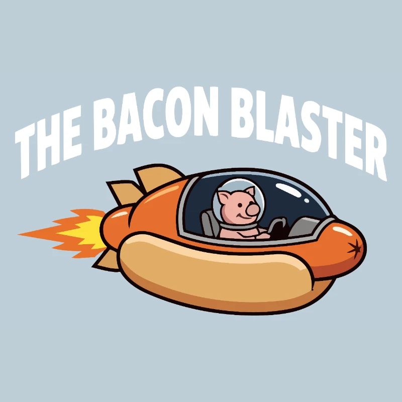Bacon Blaster Lustiges Space Pig Raketendesign