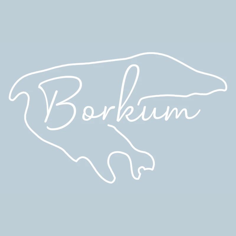 Borkum | Map line art minimalism