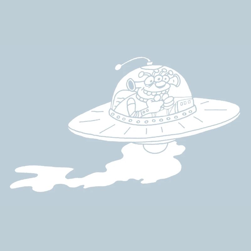 Alien Spaceship (White)
