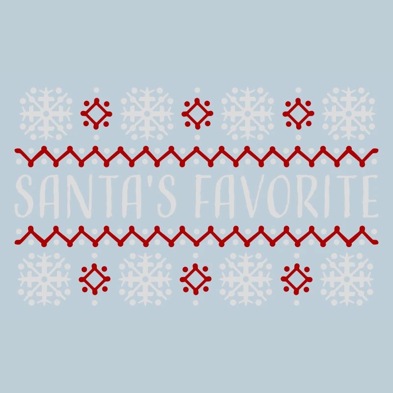 Santa's Favorite Weihnachtspullover Schneeflocken