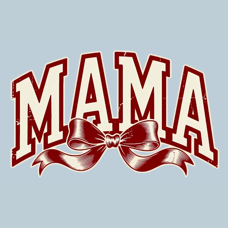 Mom Bow Red – Strong Mom Statement