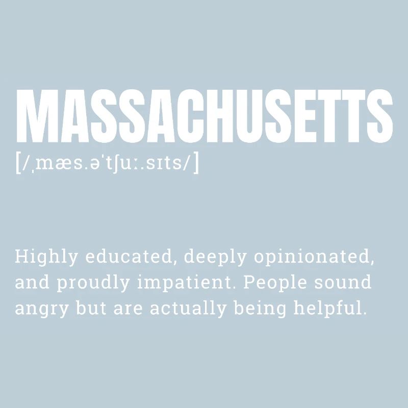 Massachusetts Großformat Typo