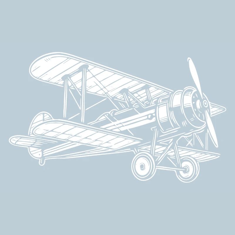 Doppeldecker Oldtimer, Klassisches Flugzeug Design